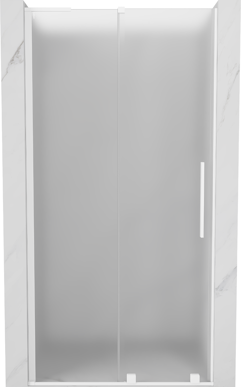 Mexen Velar L drzwi prysznicowe rozsuwane 90 cm, szron, białe - 871-090-003-31-20